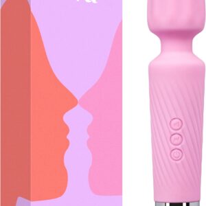 Vibromasseur Ava Wand rose clair - sextoy femme compact et silencieux